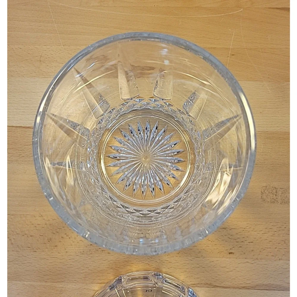Vintage Ice Bucket By St George 24% Fine Lead Crystal W/ Lid Excellent